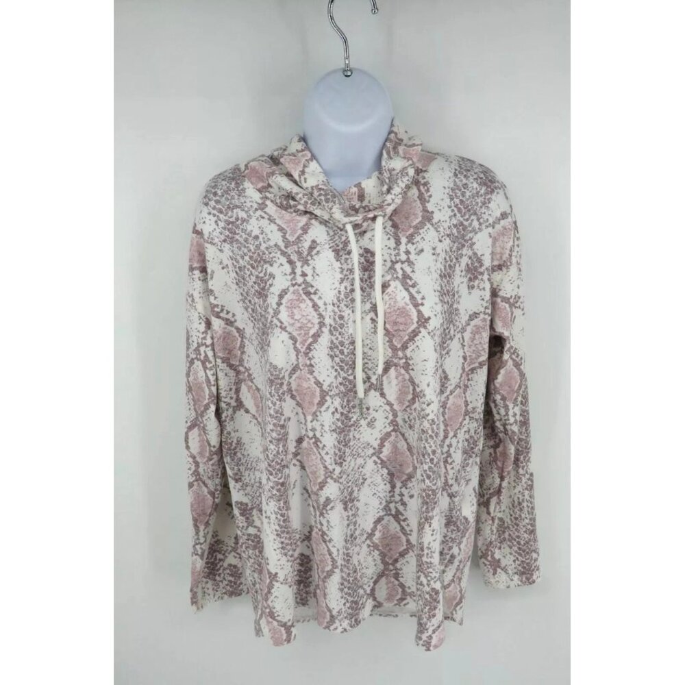 Calvin Klein Womens Small Snake Print Hoodie Sweater NWT $59.50